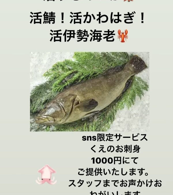 #西武池袋線グルメ #清瀬 #魚 #伊勢海老 #かわはぎ #