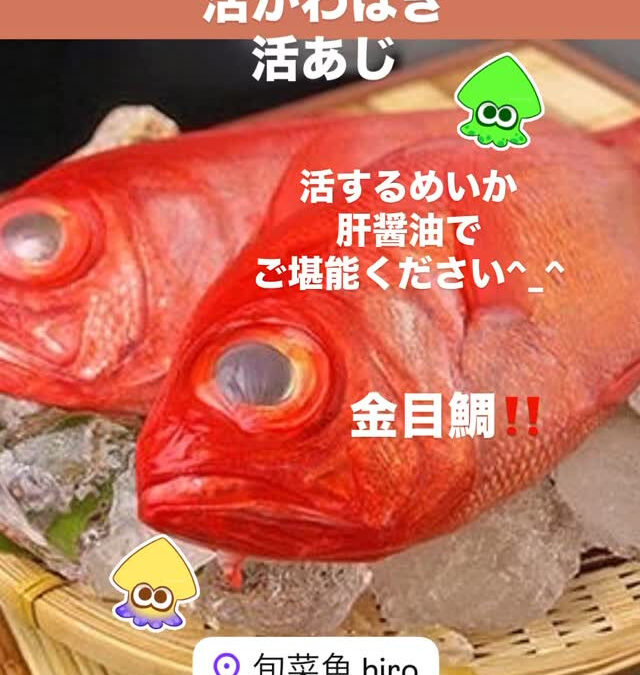 – [ ] #清瀬#MAGURO#西武池袋線#活いか#活魚#